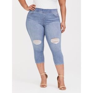 Torrid Lean Jean Skinny Super Stretch Denim Pull On Mid-Rise Jean Plus Size: 2R